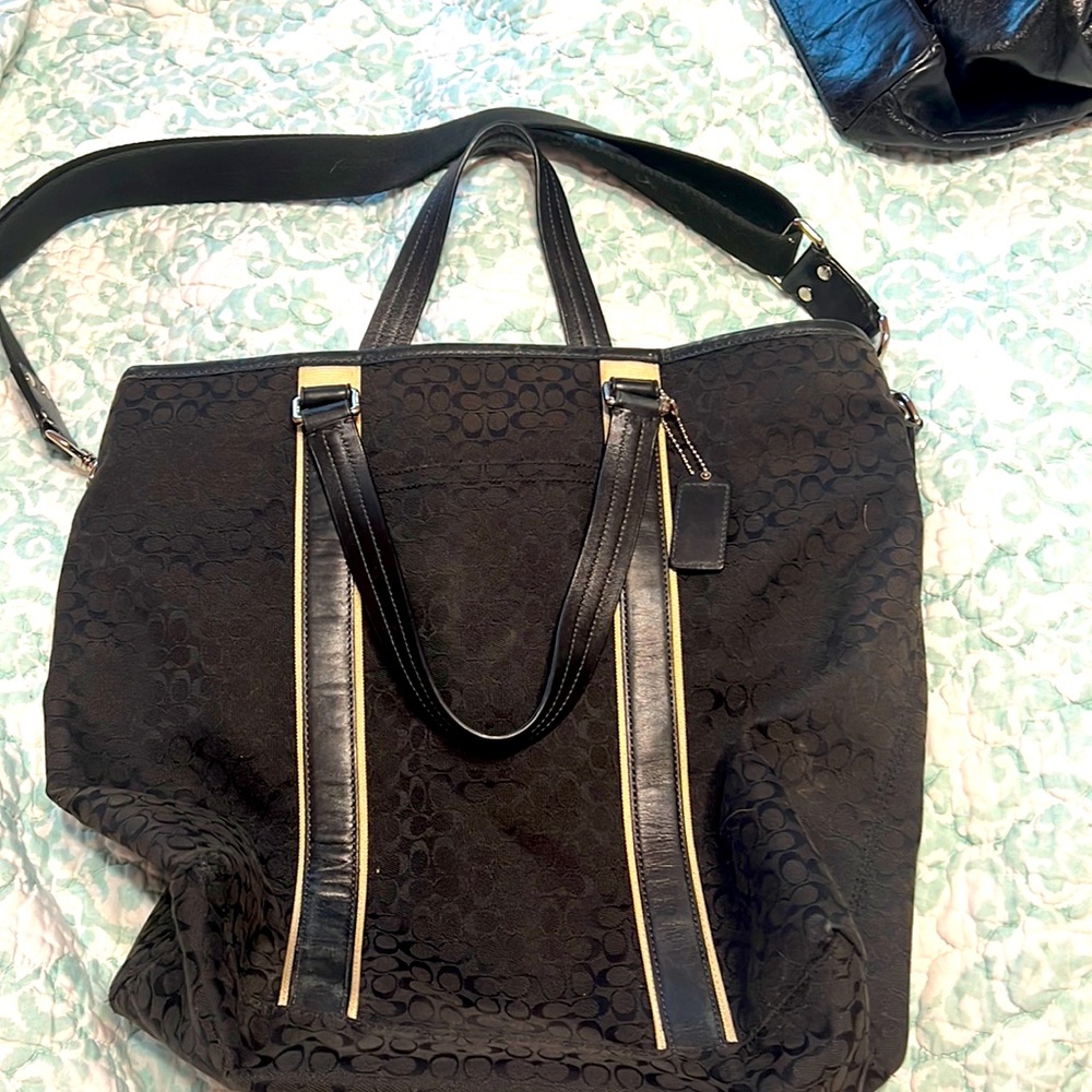 VINTAGE LARGE COACH TOTE BAG